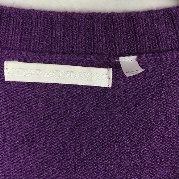 Cheap Monday Purple Cardigan - Picture 3 of 5
